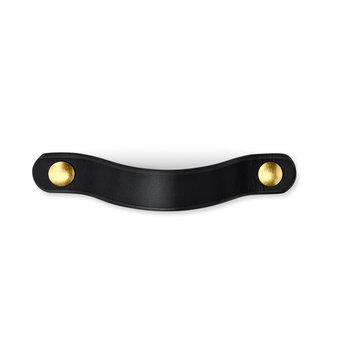 Walnut Studiolo AS-IS AS-IS SALE Leather Handle - The Flanders - 3 Sizes 1 / Nickel Brass or Black (Specify in Notes)