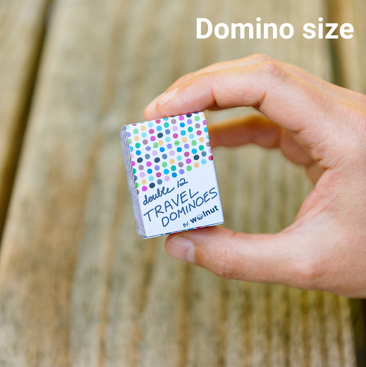Walnut Studiolo AS-IS AS-IS SALE Double 12 Travel Domino Playing Cards Domino-Size Cards / Crushed Box Corner (1 of 2 Shown)