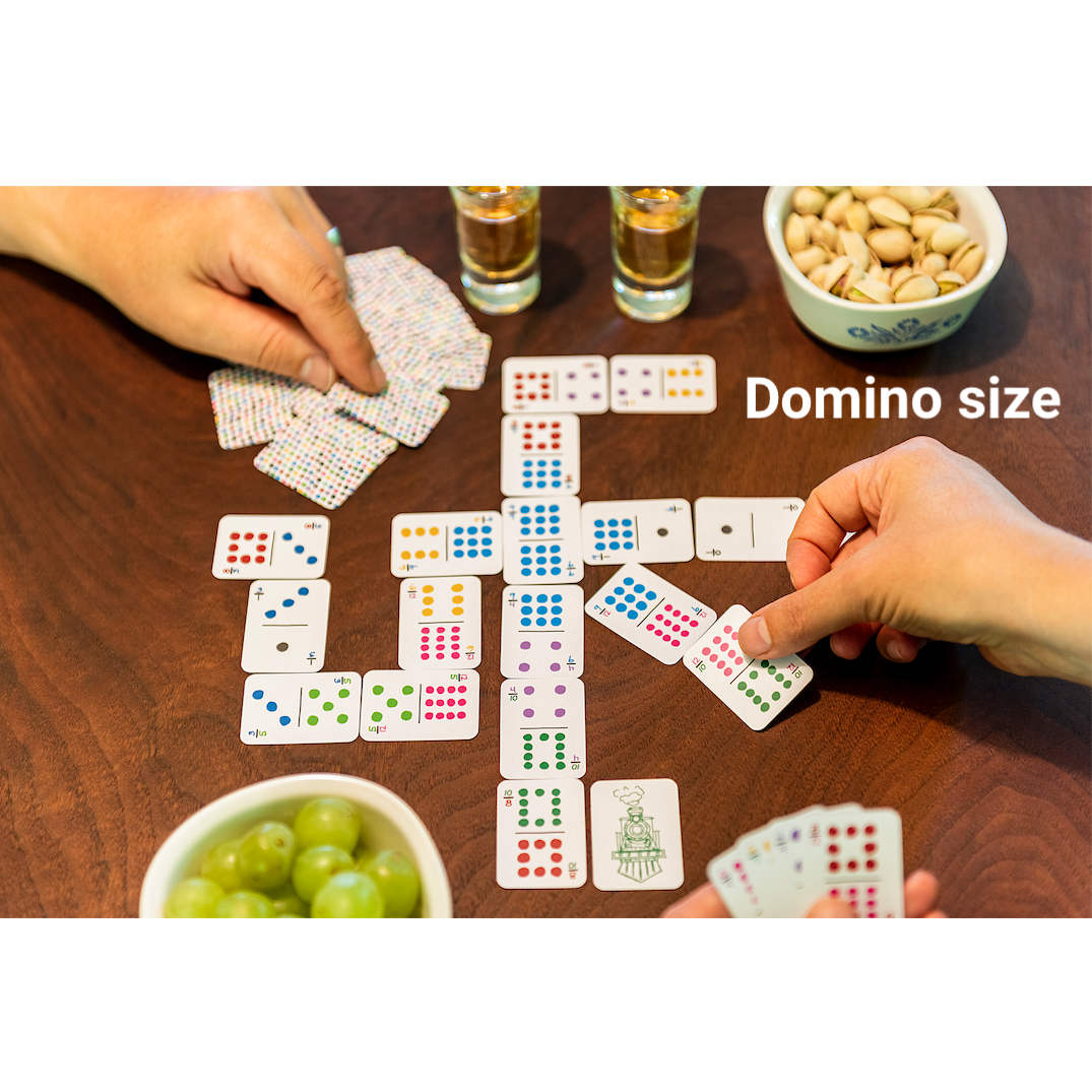 Walnut Studiolo AS-IS AS-IS SALE Double 12 Travel Domino Playing Cards Domino-Size Cards / Crushed Box Corner (1 of 2 Shown)