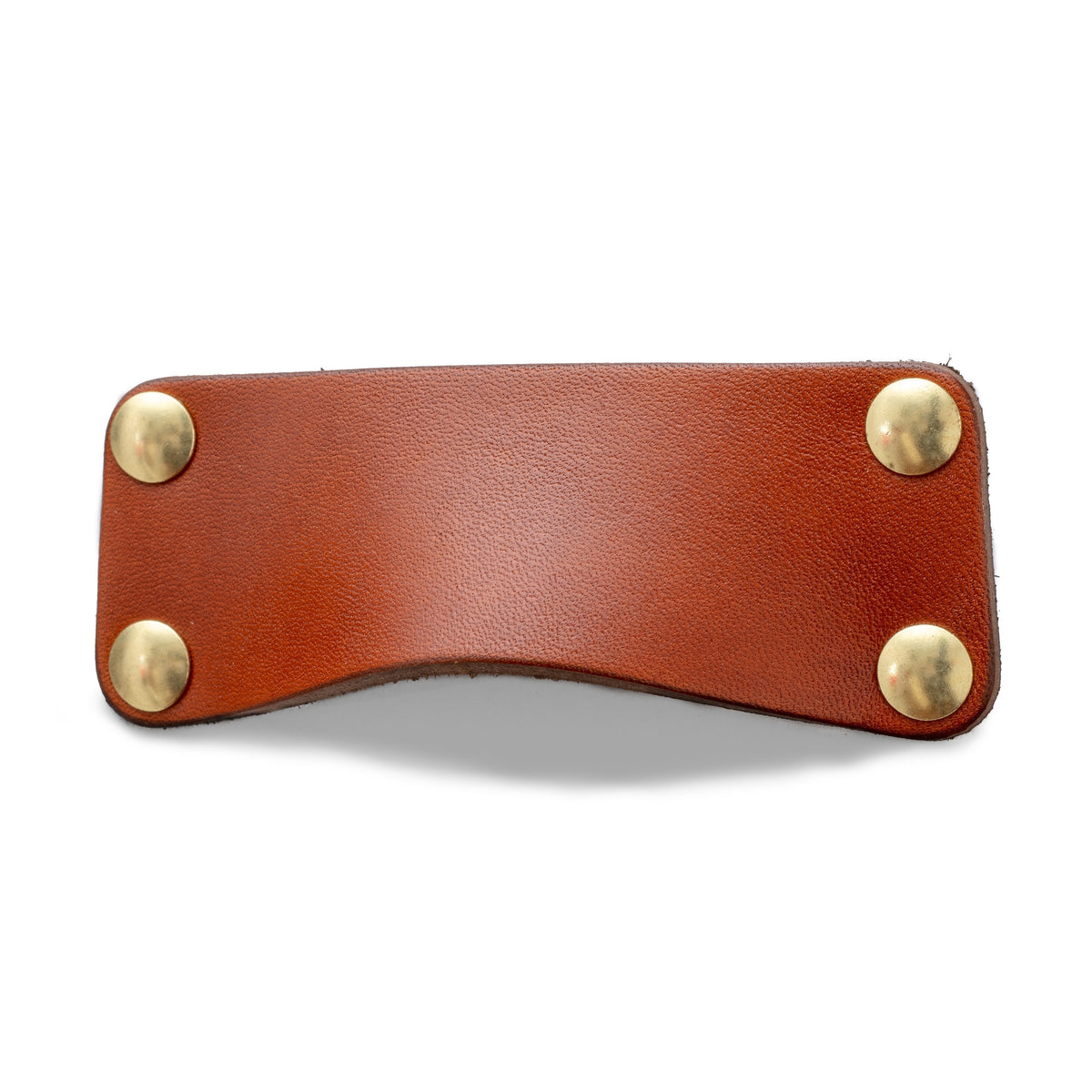 Walnut Studiolo AS-IS AS-IS SALE Leather Bin Pull - The Morrison Natural / Previously Installed / Nickel or Brass (Specify)