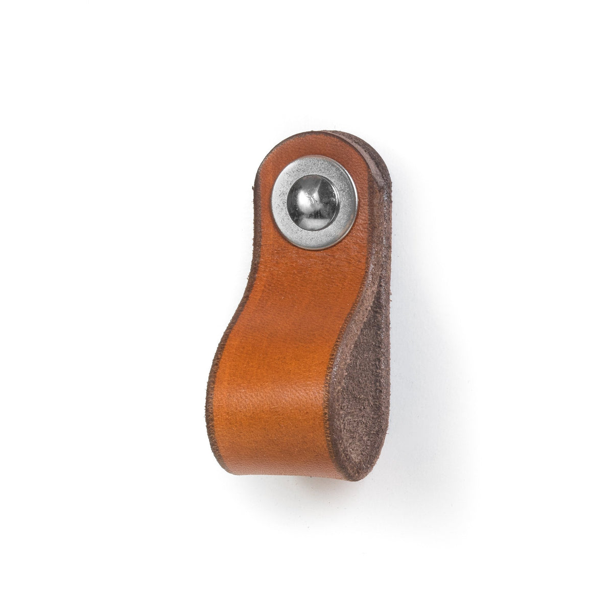 Walnut Studiolo AS-IS AS-IS SALE Leather Drawer Pull - The Hawthorne (Small)