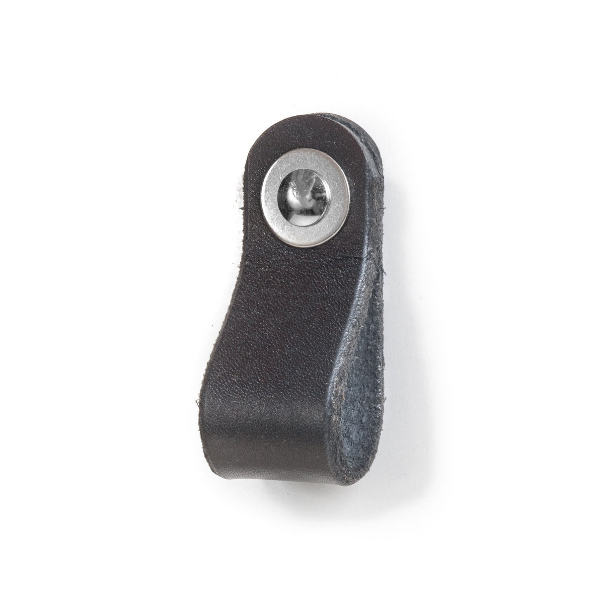 Walnut Studiolo AS-IS AS-IS SALE Leather Drawer Pull - The Hawthorne (Small)