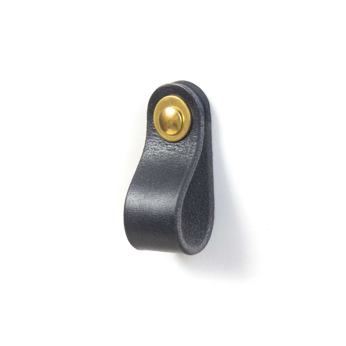 Walnut Studiolo AS-IS AS-IS SALE Leather Drawer Pull - The Hawthorne (Small)