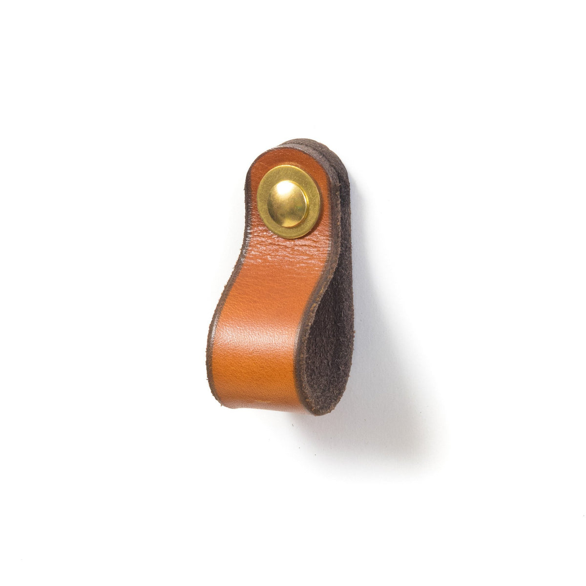 Walnut Studiolo AS-IS AS-IS SALE Leather Drawer Pull - The Hawthorne (Small)