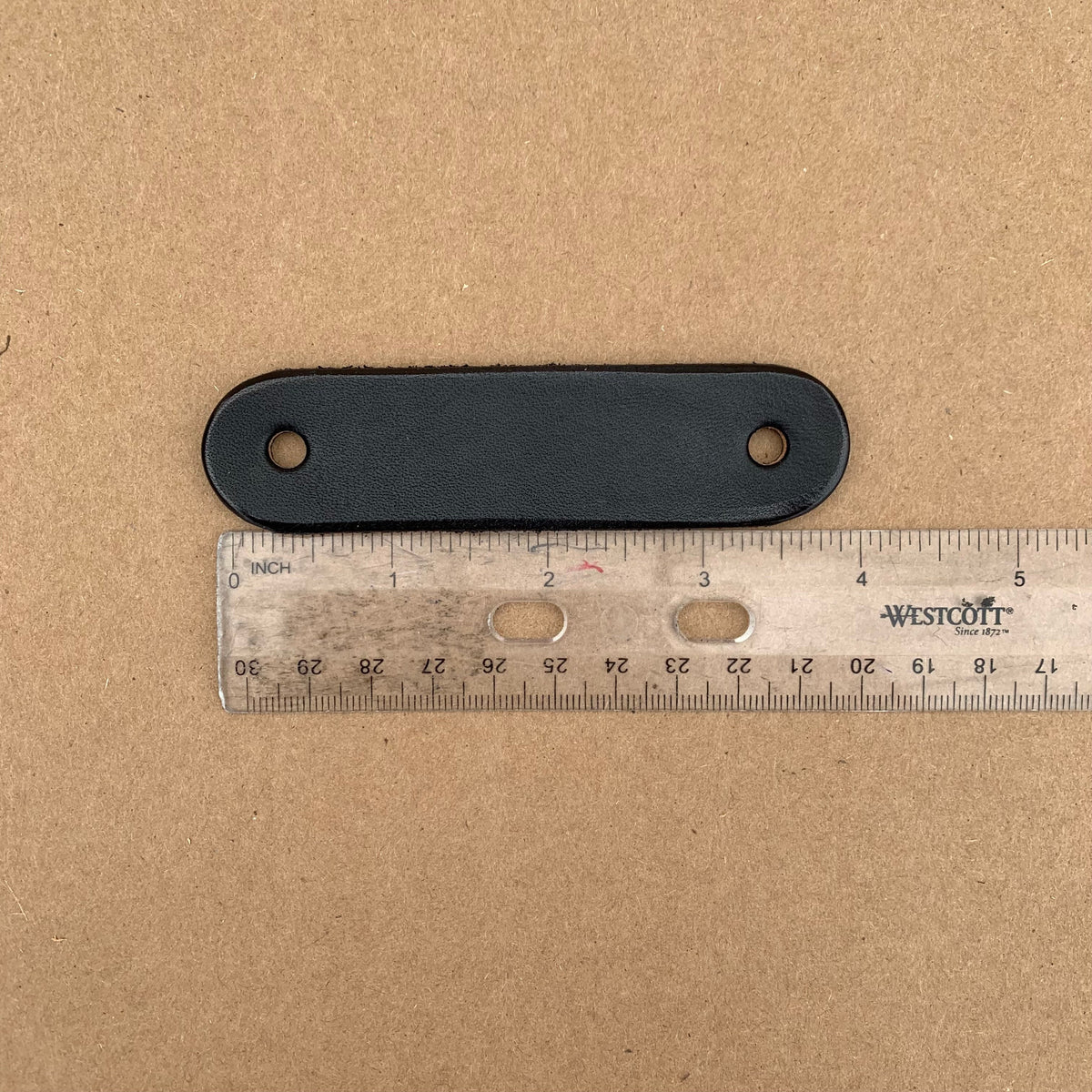 Walnut Studiolo AS-IS AS-IS SALE Leather Drawer Pull - The Hawthorne (Small) Custom XS Size 3" Center-to-Center / Black / Nickel, Brass, or Black (Please Specify)
