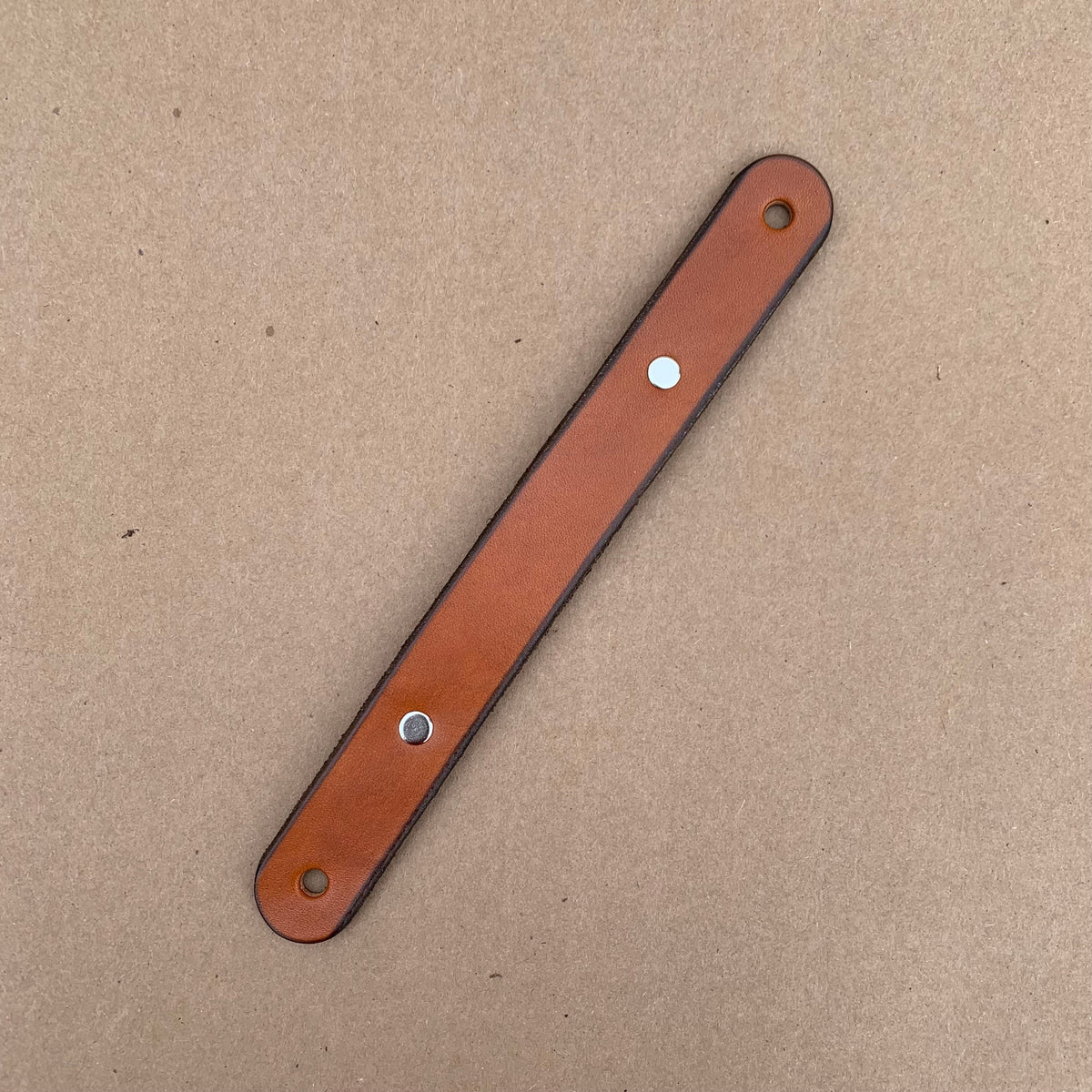 Walnut Studiolo AS-IS AS-IS SALE Leather Handle - The Tilikum Small 4" Center-to-Center / Honey / Nickel / Characterful Leather