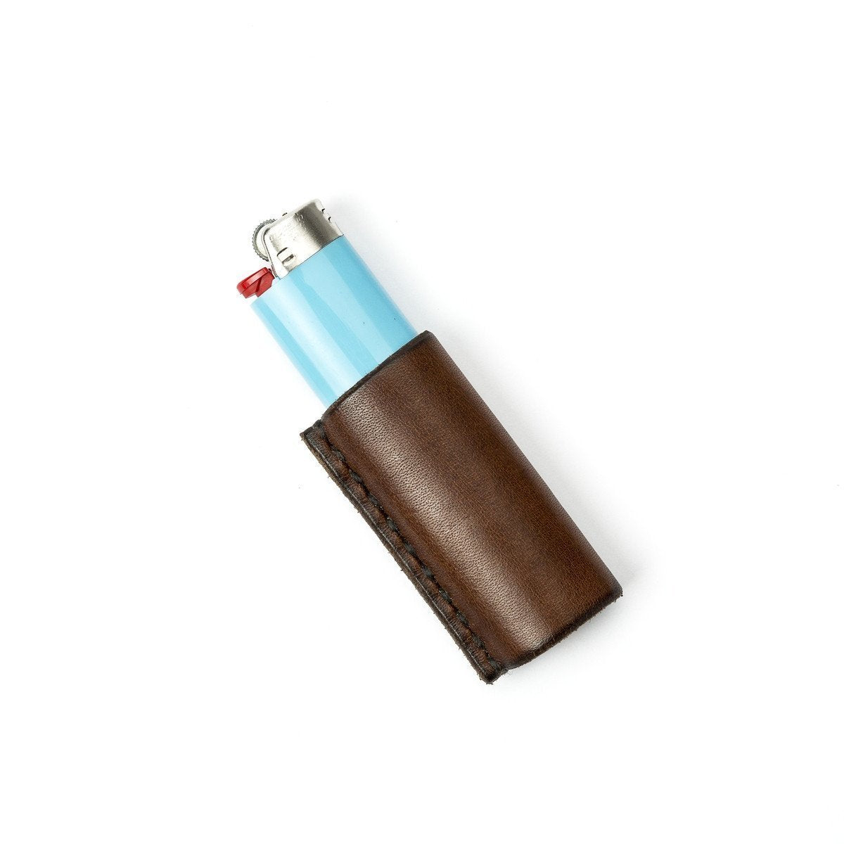 Walnut Studiolo AS-IS AS-IS SALE Leather Lighter Case Dark Brown / Monogram ghosting "KDK"