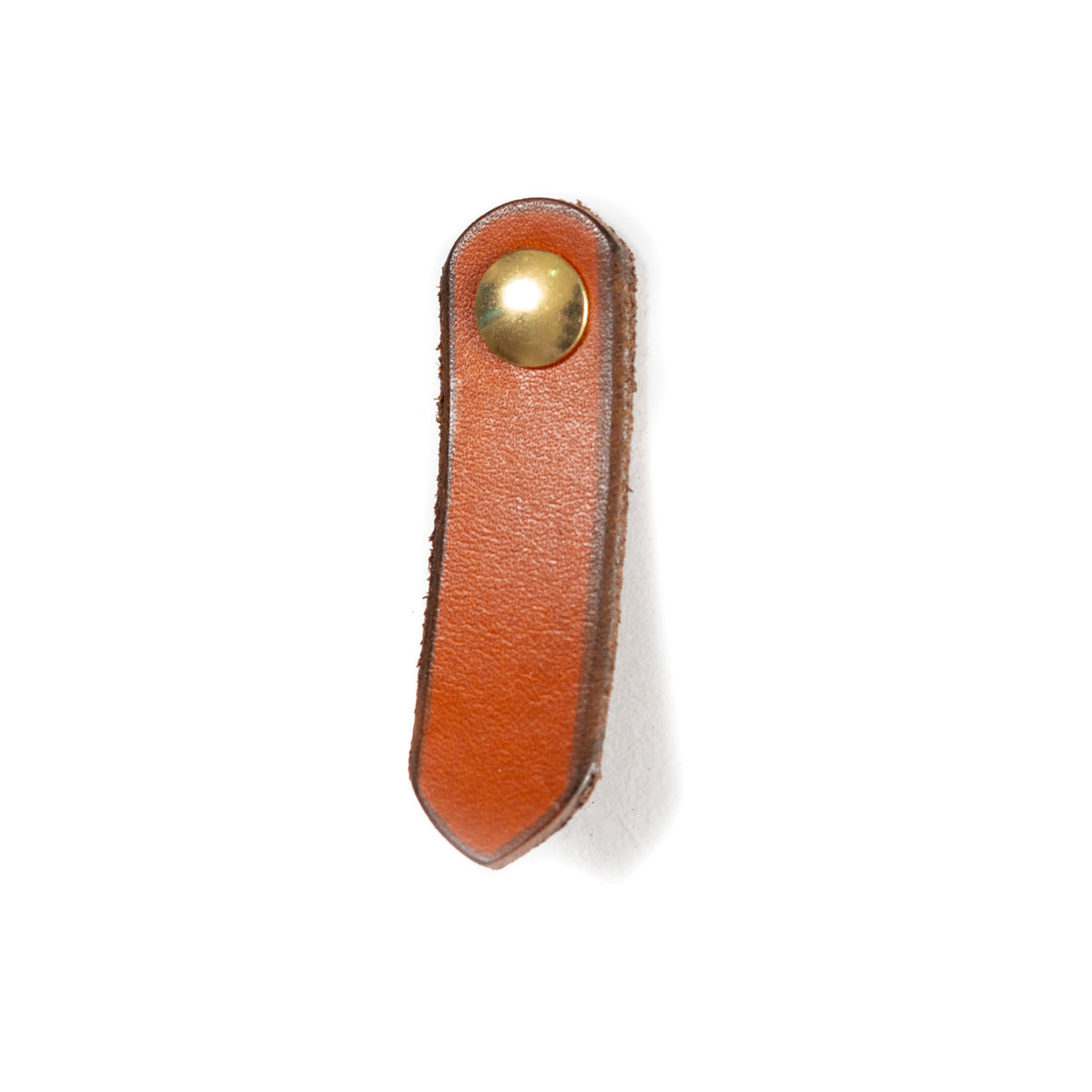 Walnut Studiolo AS-IS AS-IS SALE Leather Tab Pull - The St. Johns Dark Brown / Nickel