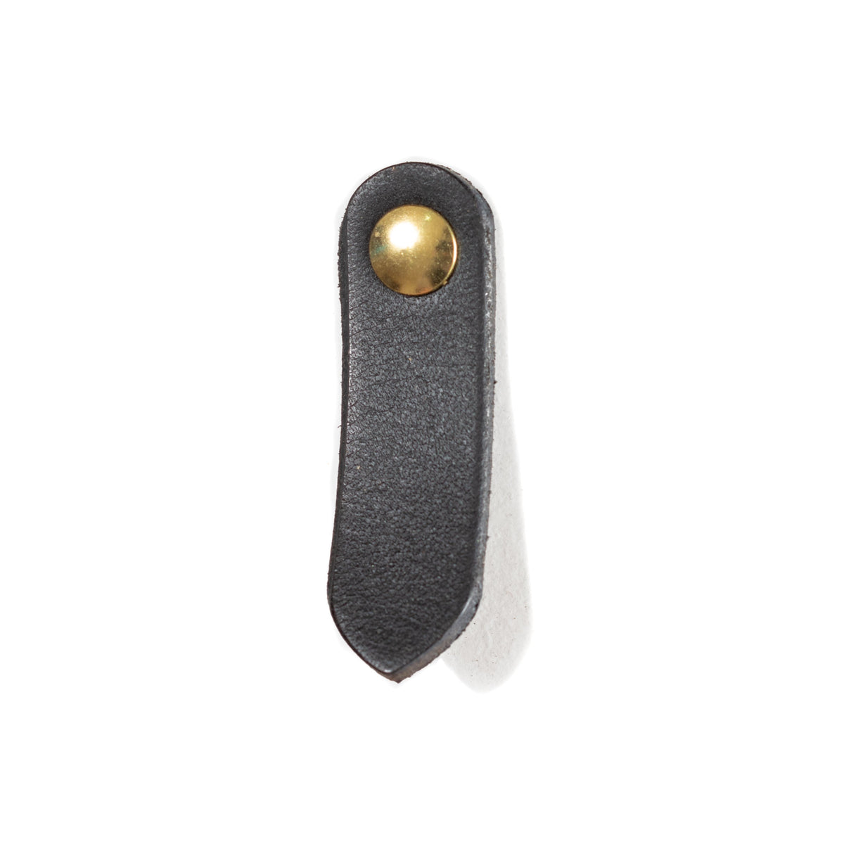 Walnut Studiolo AS-IS AS-IS SALE Leather Tab Pull - The St. Johns Dark Brown / Nickel