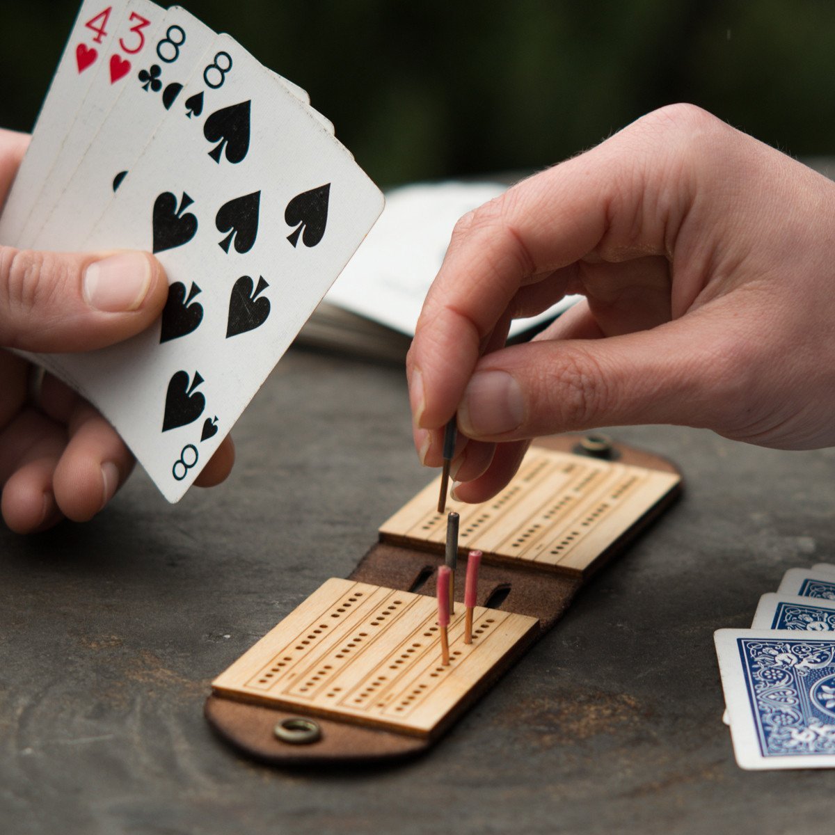 Walnut Studiolo AS-IS AS-IS SALE Travel Cribbage Board
