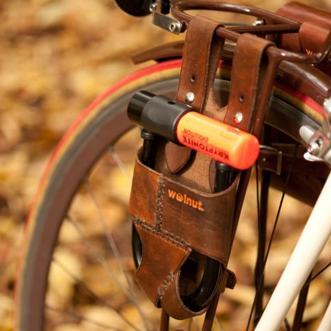 Walnut Studiolo Bicycle Accessories U-Lock Holster - Rack-Mounted - for Krypto Mini-Evo 5 Lock