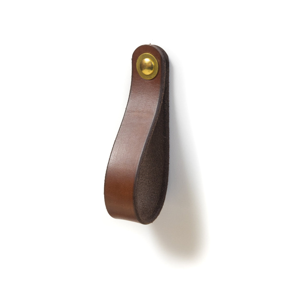 Walnut Studiolo Drawer Pulls AS-IS SALE Leather Drawer Pull - The Hawthorne (Large) Honey / Nickel