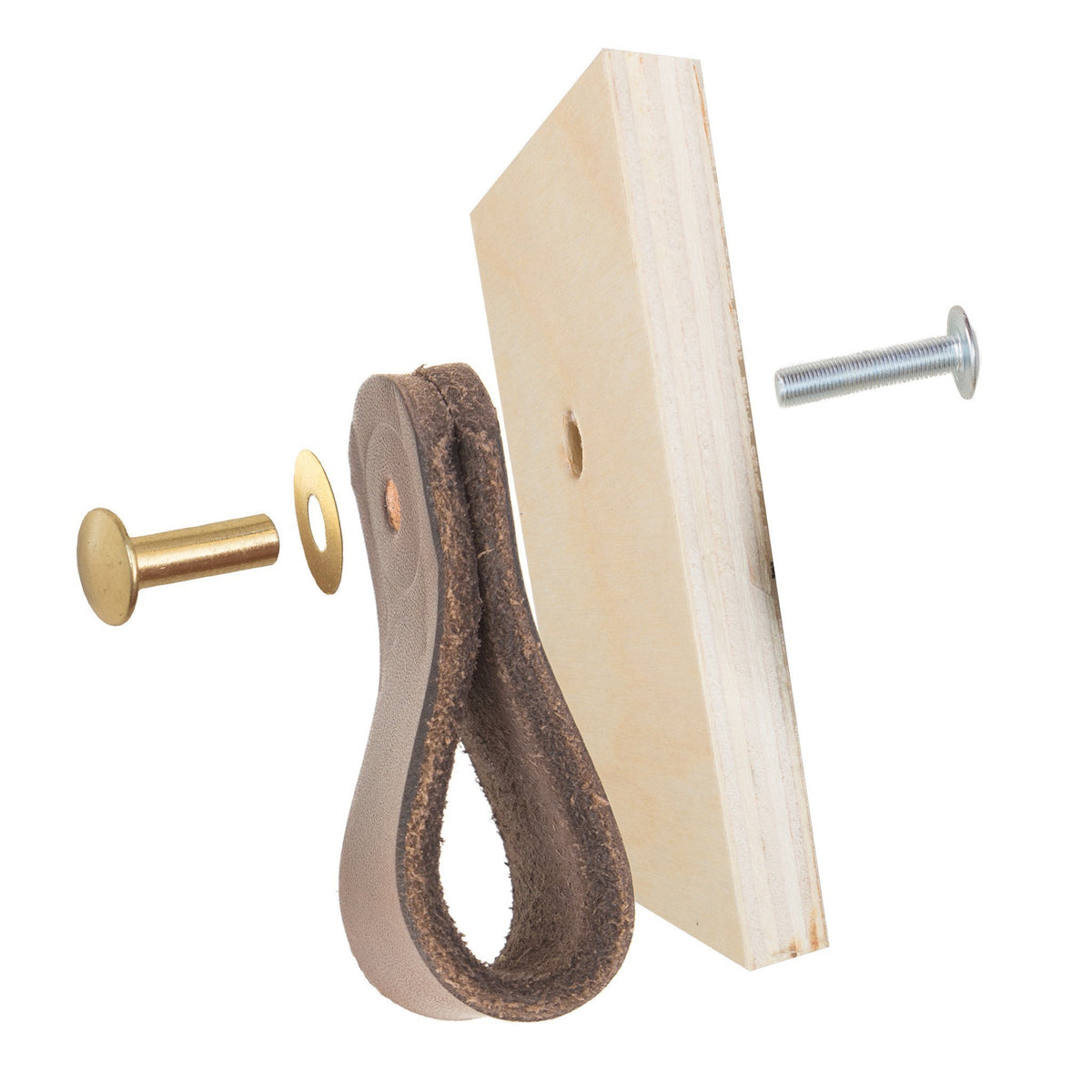 Walnut Studiolo Drawer Pulls AS-IS SALE Leather Handle - The Tilikum