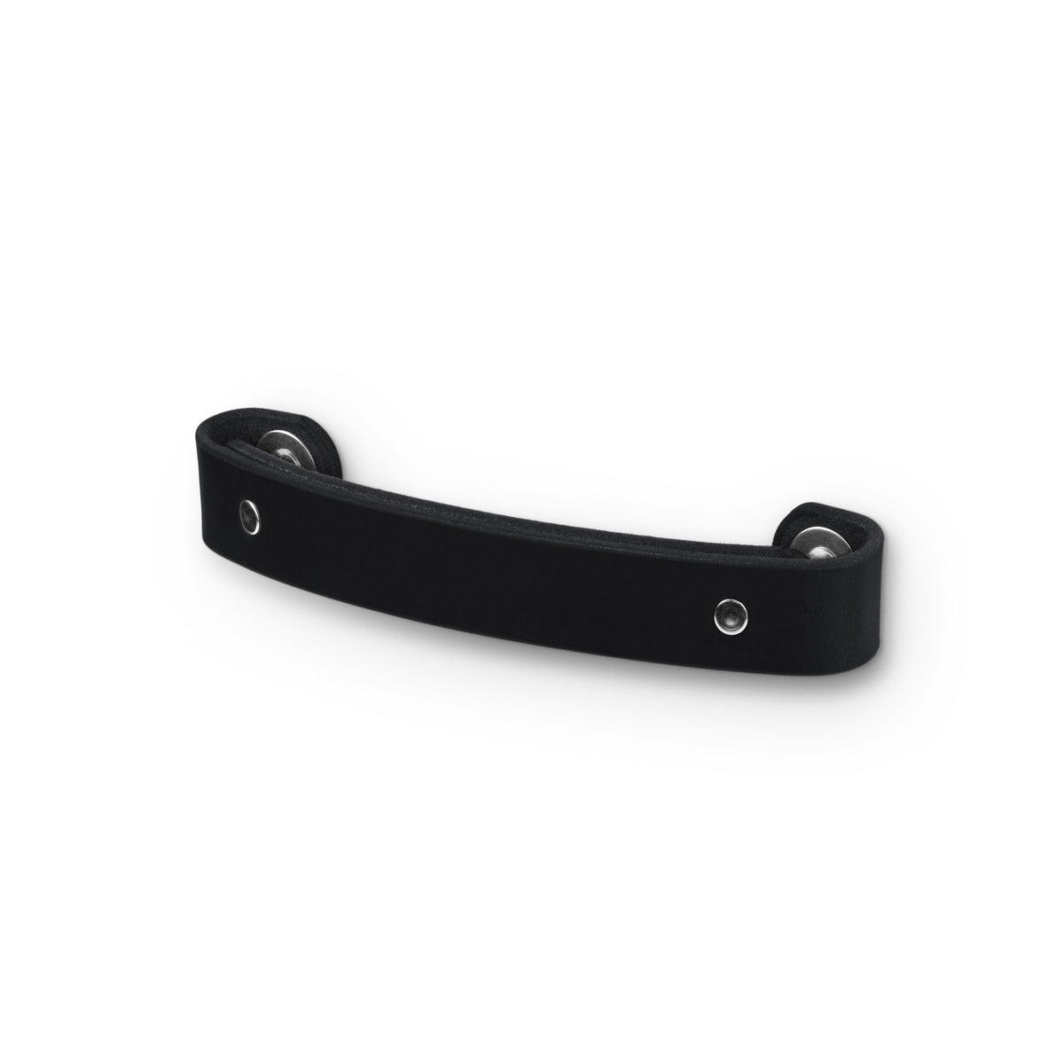 Walnut Studiolo Drawer Pulls Leather Handle - The Tilikum - 3 Sizes Black / Nickel / 5" Center-to-Center