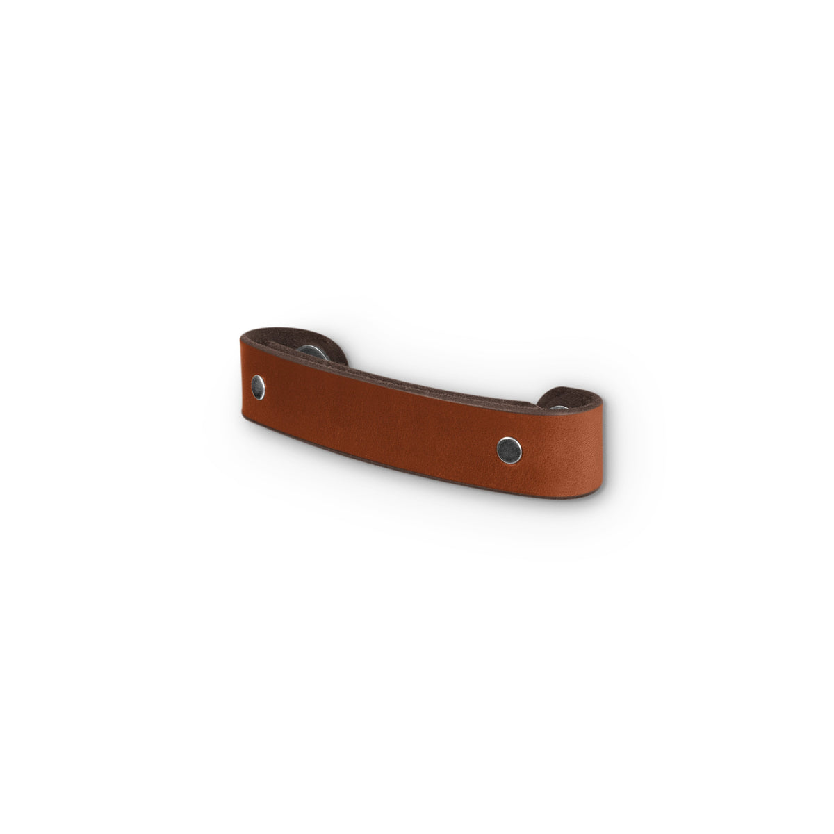 Walnut Studiolo Drawer Pulls Leather Handle - The Tilikum - 3 Sizes Honey / Nickel / 4" Center-to-Center