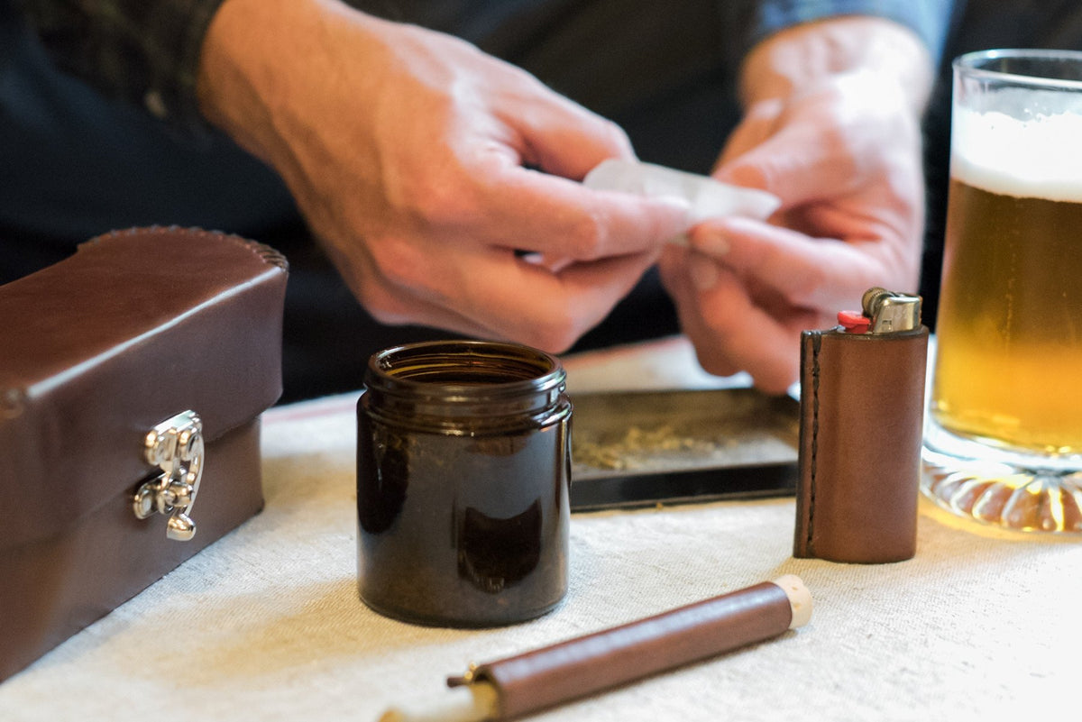 Walnut Studiolo Marijuana Collection Classy Stash - Cannabis Stash Organizer
