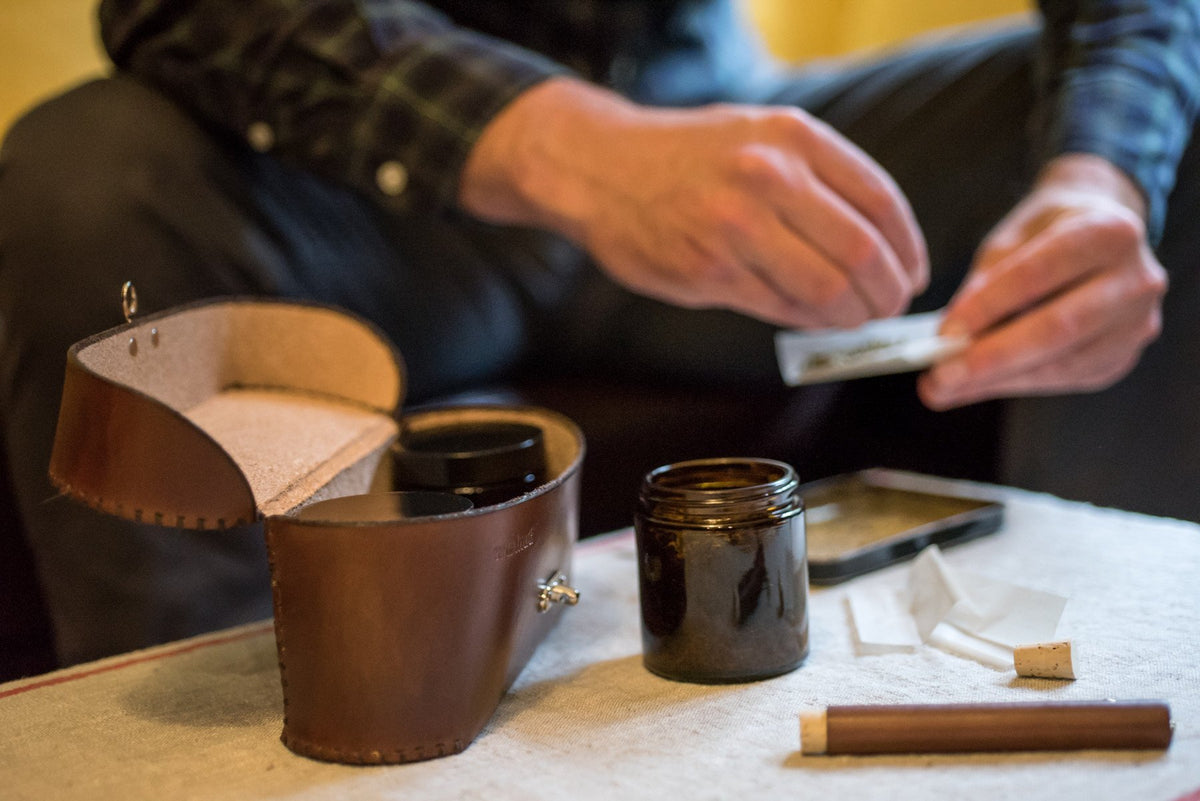 Walnut Studiolo Marijuana Collection Classy Stash - Cannabis Stash Organizer